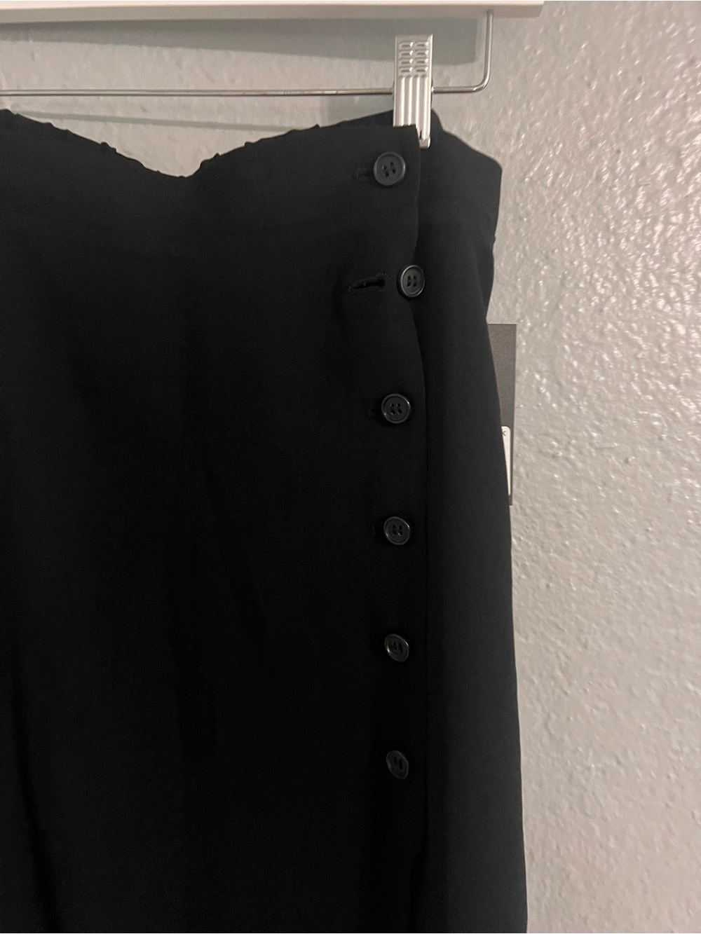 free press Black Midi Skirt with Side Button Detail - Picture 3 of 7